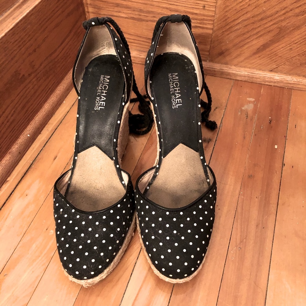 MICHAEL KORS polka dot espadrilles